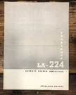 Lafayette LA-224 Amplifier Owners / User Manual *original*. Fixed Price $24.97.