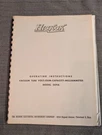 Hickok Model 209A Vacuum Tube Volt-ohm-capacity-milliameter Operators Manual. Fixed Price $19.00.