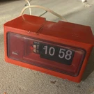 Copal RP-160 Vintage Flip Clock Orange Retro Alarm Working Collectible Auth. Fixed Price $70.00.