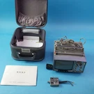 Vtg. Sony Micro Television 5-303W With Case & Manual Parts For Repair-. Fixed Price $47.95.