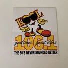 Kool 106.1 Fm Oldies Radio Station Vintage Bumper Sticker Decal Tulsa Ok Nos. Fixed Price $14.87.