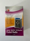 Radioshack Digital Pocket Am/fm Tv/weather Model 12-470. Fixed Price $39.99.