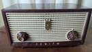 Vintage Zenith A508R Tube Radio, Maroon Bakelite Case. Fixed Price $45.00.