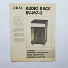 Vintage Akai Audio Rack RV-M7-G Manual Instuctions. Fixed Price $17.95.