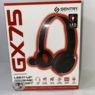 Sentry Pro Gaming Head Phones GX75 Led Light Up Set And Mic Red New Box. Fixed Price $6.00.