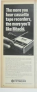 Hitachi TRQ-290 Portable Cassette Tape Recorder Compact Audio Player Print Ad. Fixed Price $7.84.