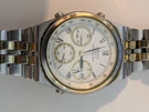 Vintage Seiko Chronograph 7A38-7289 White Dial, Gold Black Details. Fixed Price $99.00.