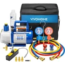4CFM 1/3HP Hvac Vacuum Pump & Manifold Gauge Set R134A R410A Refrigerant Kit. Fixed Price $112.96.
