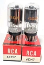Matched Pair Rca 6EM7 / 6EA7 Vacuum Tubes Tested Nos On Calibrated Hickok. Fixed Price $34.95.