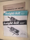 1959 Knight-kit Assembly Model G-30 Grid Dip Meter Lot Of Manuals. Fixed Price $17.99.