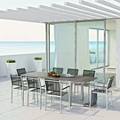 Modway Shore 9 Piece Outdoor Patio Aluminum Dining Set Silver Black. Fixed Price $1654.85.