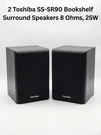 Toshiba SS-SR90 Bookshelf Surround Speakers 8 Ohms, 25W Brand New! Excellent. Fixed Price $37.50.