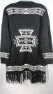 Lira Creative Society Sweater Women's Black Open Aztec Navajo Fringe Western. Fixed Price $21.25.
