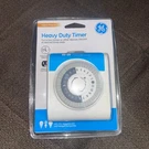 Ge Heavy Duty Timer Programmable Grounded Indoor Plug-in With 2-OUTLETS White. Fixed Price $5.00.