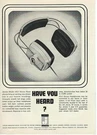 1964 Jensen HS-2 Stereo Headphones. Fixed Price $9.95.