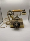 Vintage 1980 French Continental Rotary Phone By Radio Shack Gold Finish. Fixed Price $44.99.