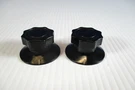 Black Plastic Skirted Knobs Pair Daka-ware 1/2" Wide 3/4" Tall Ham Radio Amp. Fixed Price $15.75.