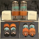 Sylvania 6SN7 Gta Jan Chs Chrome Topped Halos Brown Base Matching Set Nib. Fixed Price $197.55.
