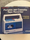 Radio Shack Portable Am Cassette Tape Recorder 14-850 CTR-80. Fixed Price $50.00.