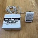 Webcor Model A-2973 Dynamic Remote Control Microphone Japan Untested With Box. Fixed Price $29.99.