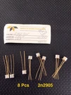 ( Lot Of 8 ) Amelco Semiconductor 2N2905 Transistor, Pnp Gold Legs Nos Vintage. Fixed Price $17.00.