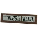 Seiko Clock Wall Tea Wood Grain Pattern Radio Wave Digital SQ441B. Fixed Price $131.99.