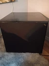 Mtx PSW100B 100W Powered Subwoofer Black Cube Wired Stereo Rca Wood. Fixed Price $150.00.