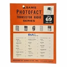 Sams Photofact Transistor Radio Series Service Manual TSM-69, # April 1966. Fixed Price $8.99.