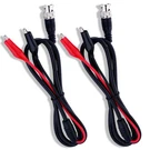 Pack Of 2 Bnc Q9 Male Dual Alligator Clip Test Leads, Oscilloscope Probe.... Fixed Price $14.99.