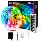 Daybetter Led Strip Lights 50FT, Color Changing With Remote. Fixed Price $16.95.