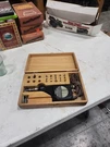 Vintage Burgess Vibra-tool Leather Wood Engraving Storage Box W/14 Accessories. Fixed Price $70.00.