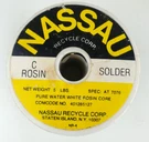 Nassau Water White Rosin Solder Spec AT-7076 4.75LBS At&t Western Electric. Fixed Price $244.99.