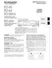 Pioneer PD-65 PD-95 PD-S95 Cd Player Owners Manual. Fixed Price $19.99.