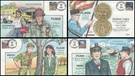 #4228-4231 42C Flags 24/7 Coils Set Of Collins Hand-painted 2008 First Day. Fixed Price $37.50.
