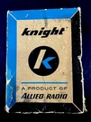 Knight Allied Radio Panel Mircoamperes D.c. 0-50 3X4 1/2 Stk # 67F237 Fs 50UADC. Fixed Price $60.00.