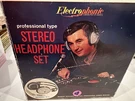Vintage Electrophonic Morse 01 Stereo Headband Headphones Black Gray 6.35MM. Fixed Price $19.00.