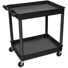 Luxor H. Wilson Tray-shelf Carts 32"WX24"D 38-1/2"H Black. Fixed Price $213.02.