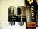 Vacuum Tubes Pair 6AQ7GT Sylvania Silver Plates Nos Dual Triode Match. Fixed Price $24.99.