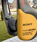 Vintage Sony Walkman Sports SRF-HM55 Am/fm Radio Yellow Headset Nice Works Great. Fixed Price $21.00.