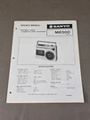 Sanyo Portable Radio Cassette Tape Recorder M8300 Service Manual D-6106. Fixed Price $54.95.