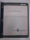Leeds And Northrup Model 4735 Guarded Wheatstone Bridge Directions, Used. Fixed Price $62.50.