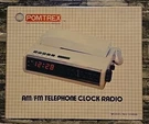 Vtg Pomtrex Am/fm Telephone Clock Radio White Digital Display Hong Kong Unused. Fixed Price $59.95.