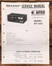 Sharp RT-1125 Cassette Service Manual *original*. Fixed Price $14.97.