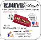 Sonar FS-3023 Usb Owner's Manual + Schematic Cb Radio KJ4IYE. Fixed Price $17.95.