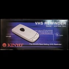 New Open Box Kinyo UV-428 Vhs Video Rewinder Vcr Auto Stop Eject Silver Grey. Fixed Price $69.99.