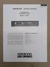 Onkyo Model T-9090 Synthesized Fm Stereo Tuner Service Manual D-4740. Fixed Price $54.95.