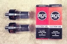2, New, Rca 6SN7GTB, Tall Bottle, Black Plates, Low D-getter, Match Pr 4,. Fixed Price $104.95.