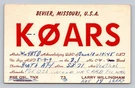 Ham Radio Qsl K0ARS Bevier Mo Usa 1955 Heath AT-1 15M Cw. Fixed Price $16.99.