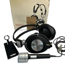 Vintage Sony DR-5A Adjustable Stereo Headphones, F-26 Mic, Stand. Fixed Price $100.00.
