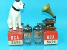 Rca 5696 Tube Matched Pair Platinum Silver Plate Nos Nib. Fixed Price $12.98.
